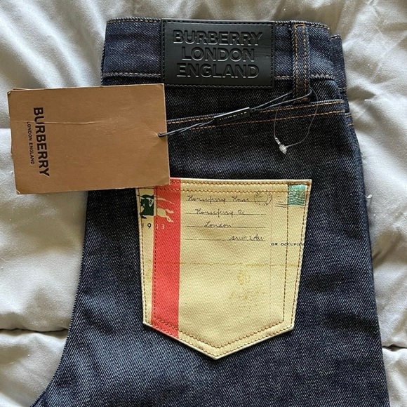 Burberry Postcard Motif Japanese Selvedge Jeans NWT size 25” - Picture 2 of 12